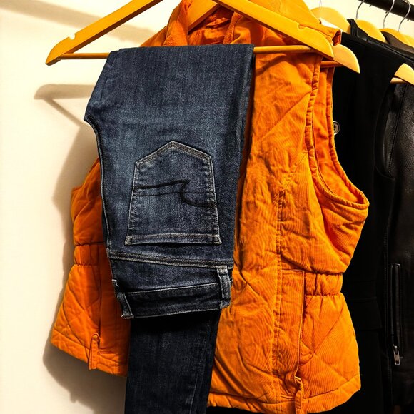 American Eagle Hi-Rise Jegging Jeans | Dark Wash | Size 4 Long | VGUC - Picture 2 of 9